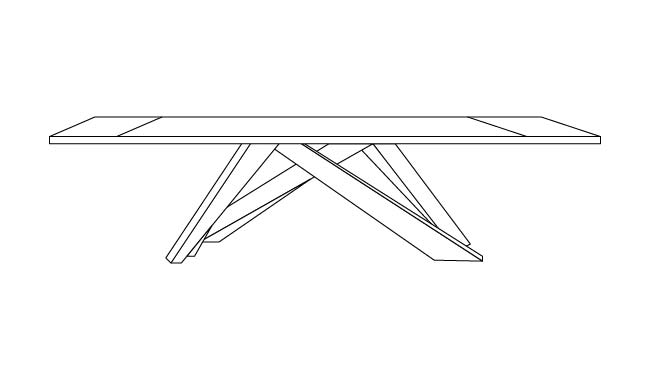 Bonaldo Big Lacquered Dining Table Extendible