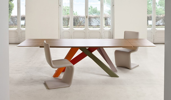 Bonaldo Big Wood Dining Table Extendible