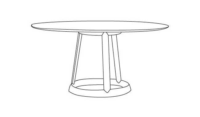 Bonaldo Greeny Glass Dining Table Round