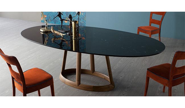 Bonaldo Greeny Marble Dining Table Oval