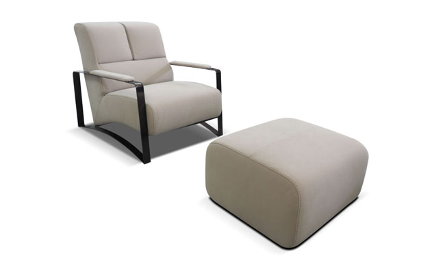 Bracci Saturn Armchair & Ottoman Quickship