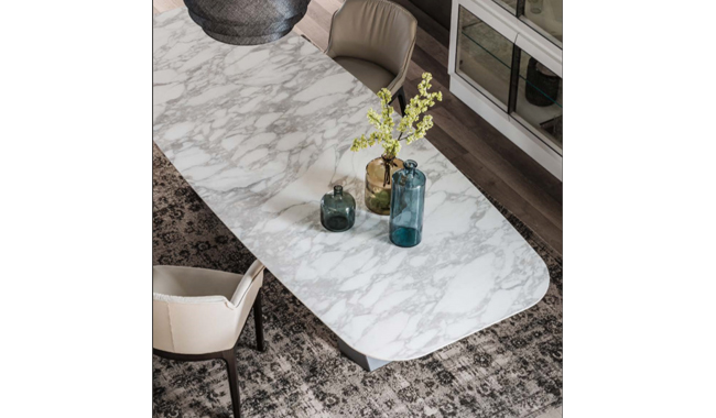 Cattelan Eliot Ceramic Dining Table Rectangular Rounded