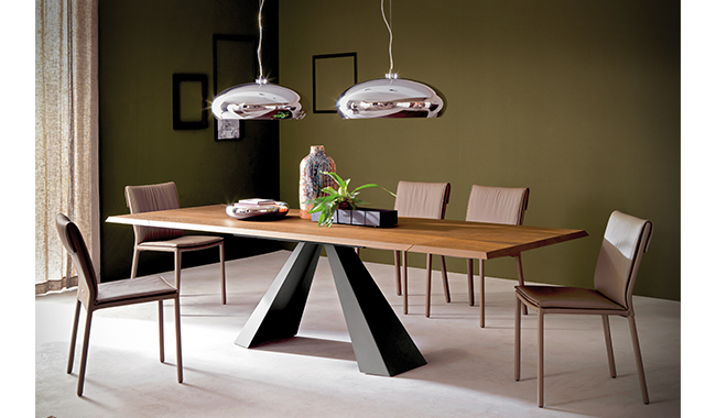 Cattelan Eliot Wood Dining Table Rectangular Extendible