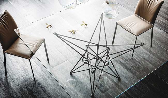 Cattelan Gordon Glass Dining Table Square