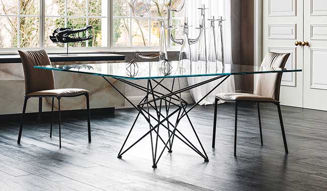 Cattelan Gordon Glass Dining Table Square