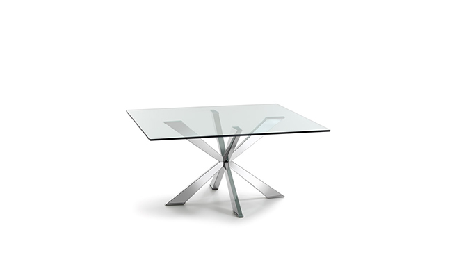 Cattelan Spyder Glass Dining Table Square