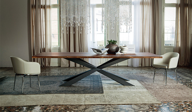 Cattelan Spyder Wood Dining Table Rectangular