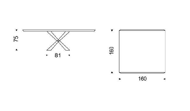 Cattelan Spyder Wood Dining Table Square