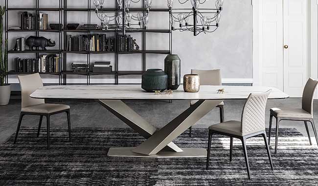 Cattelan Stratos Ceramic Dining Table Fixed