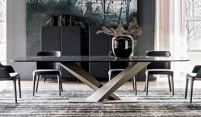 Cattelan Stratos Ceramic Dining Table Fixed