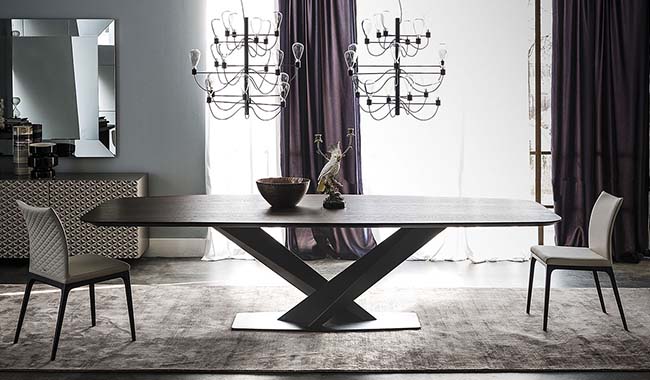 Cattelan Stratos Wood Dining Table Fixed