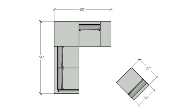 Sample Sale Clarke Sectional