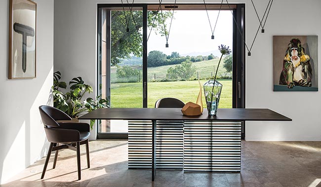 Fiam Big Wave Rectangular Dining Table