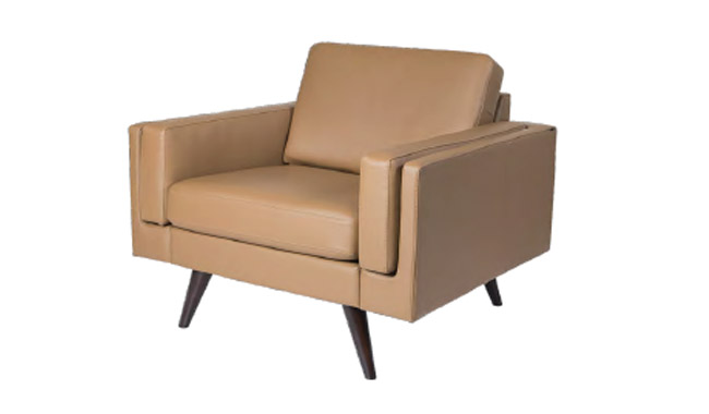 Fjords Nordic  Leather Lounge Chair Quickship