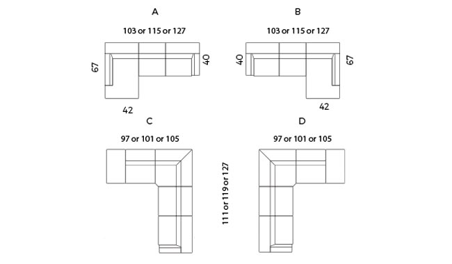 Gamma Bellevue Sectional