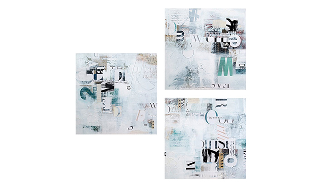 Linda Weber - White Impressions with Teal 1,2,3