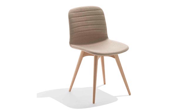 Midj Liu Side Chair L Wood Leg