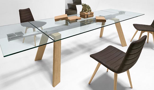 Midj Toronto Glass Dining Table Extendible