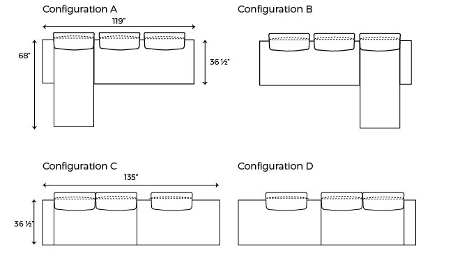 Saba Avant-Apres Sectional