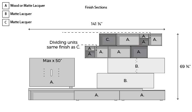 Sangiacomo Lampo L5C44 Wall Unit